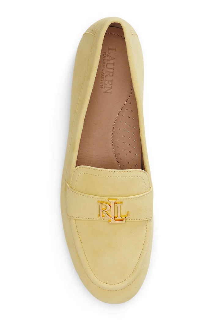 Încălțăminte Lauren Ralph Lauren mocasini pentru femei, din piele întoarsă Averi III 802946809015.700 galben