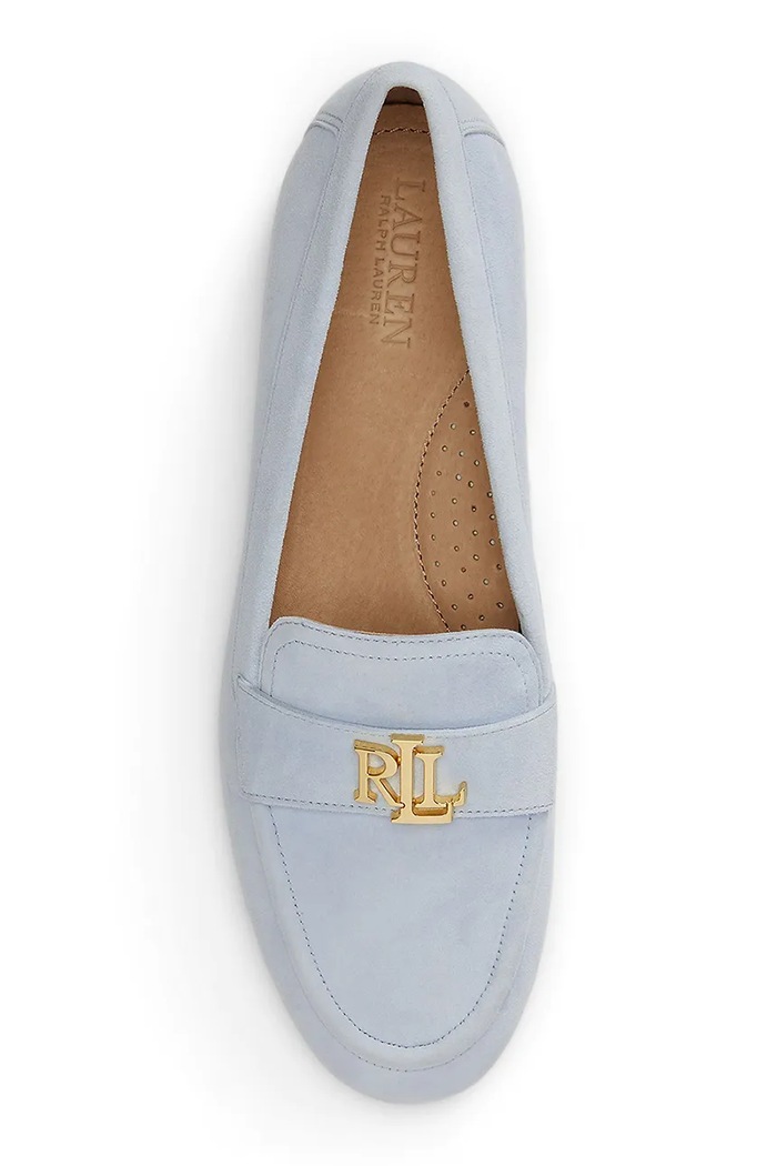 Încălțăminte Lauren Ralph Lauren mocasini pentru femei, din piele întoarsă Averi III 802946809016.400 albastru