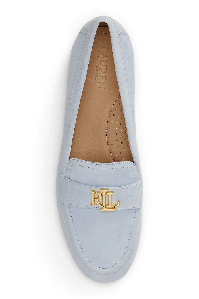 Încălțăminte Lauren Ralph Lauren mocasini pentru femei, din piele întoarsă Averi III 802946809016.400 albastru