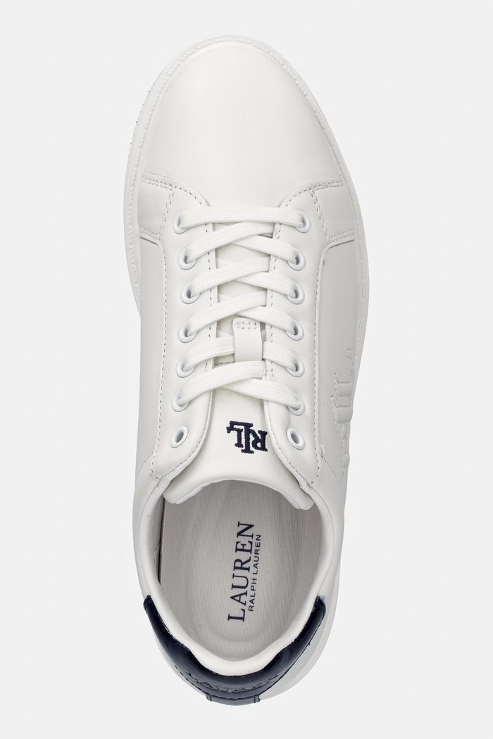 Lauren Ralph Lauren Ainsley sneakers pentru femei, din piele alb 802959226002.100
