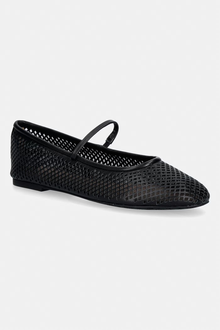 Lauren Ralph Lauren балетки кожаные Jayna Mj чёрный 802P04176001.001