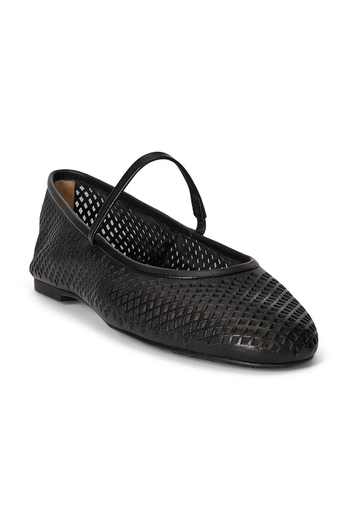 Lauren Ralph Lauren baleriny skórzane Jayna Mj 802P04176001.001 czarny SS26