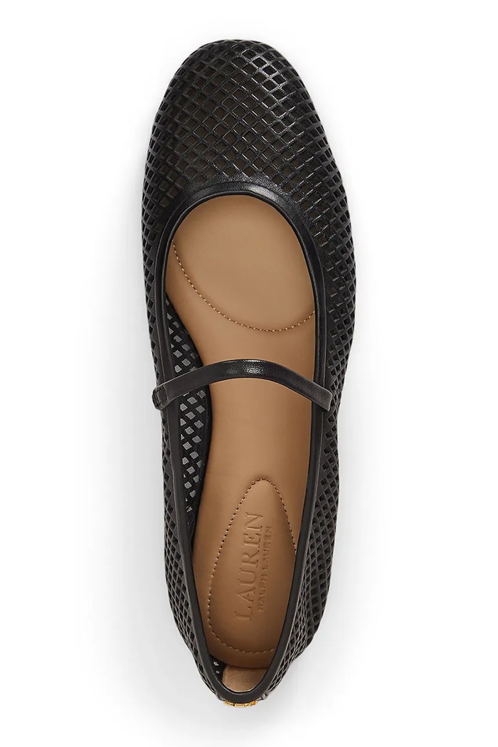 Obuwie Lauren Ralph Lauren baleriny skórzane Jayna Mj 802P04176001.001 czarny