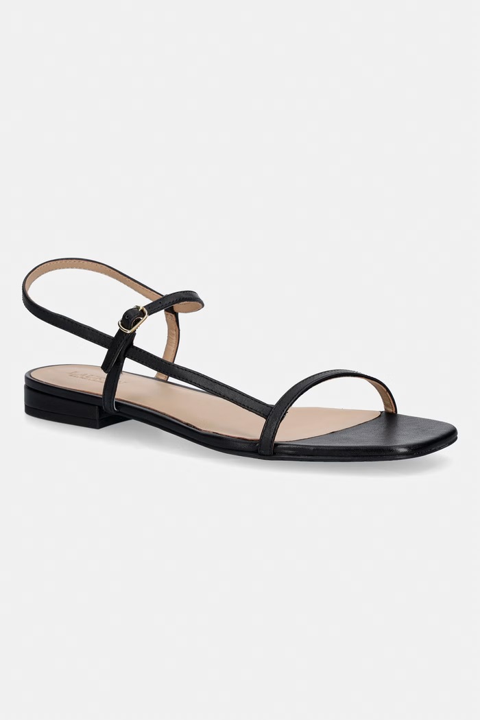 Кожени сандали Lauren Ralph Lauren Lainee гладка кожа черен 802P04394001.001