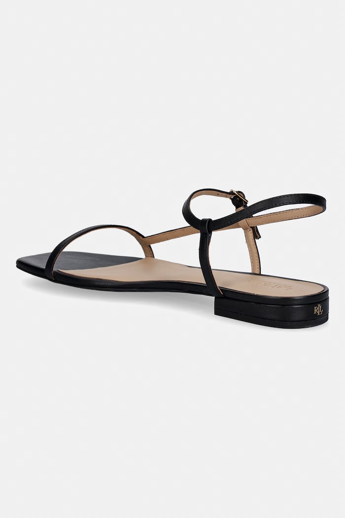 Обувки Кожени сандали Lauren Ralph Lauren Lainee 802P04394001.001 черен