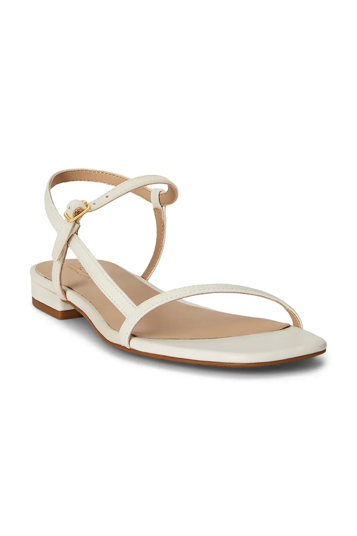 Lauren Ralph Lauren sandale de piele Lainee 802P04394004.100 bej SS26
