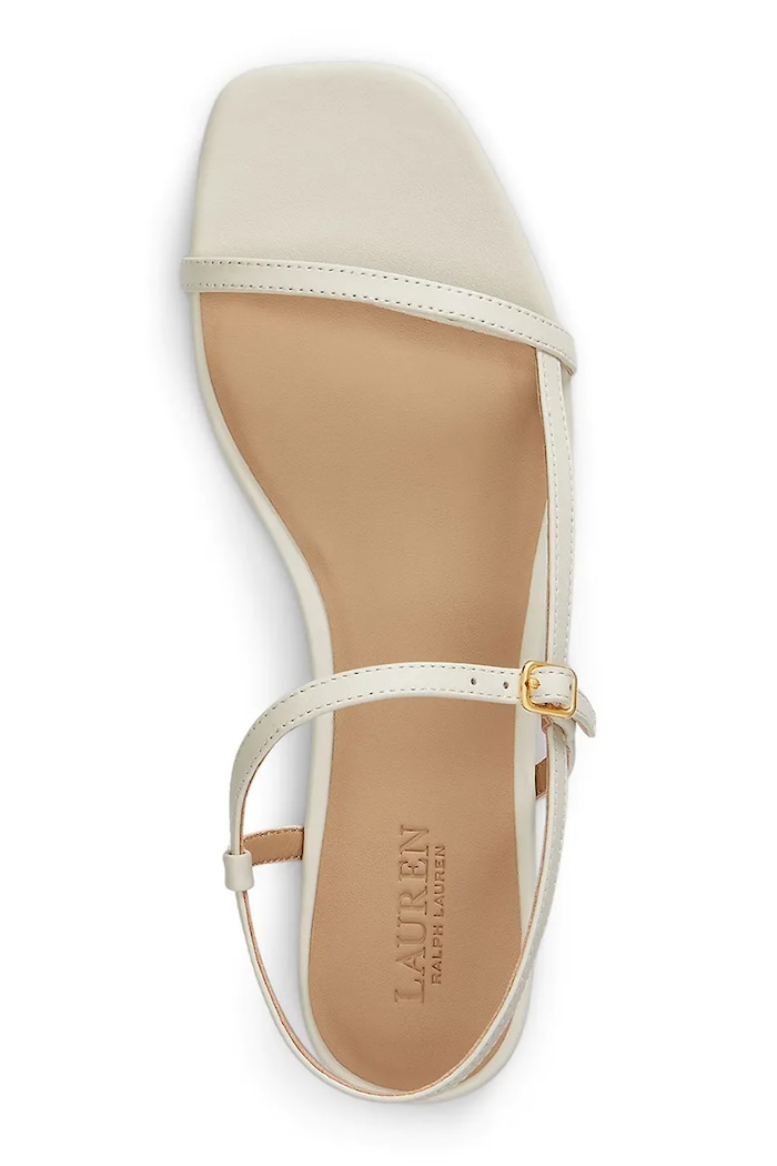 Încălțăminte Lauren Ralph Lauren sandale de piele Lainee 802P04394004.100 bej