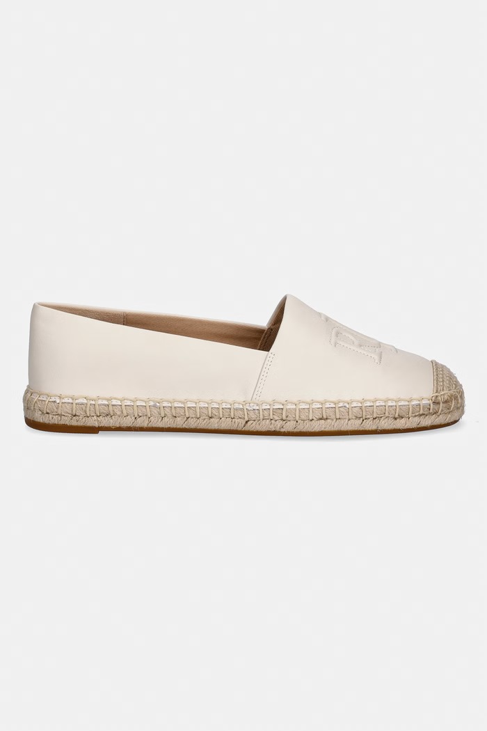 Kožené espadrilky Lauren Ralph Lauren Cameryn Lg 2 802P04415004.100 béžová SS26