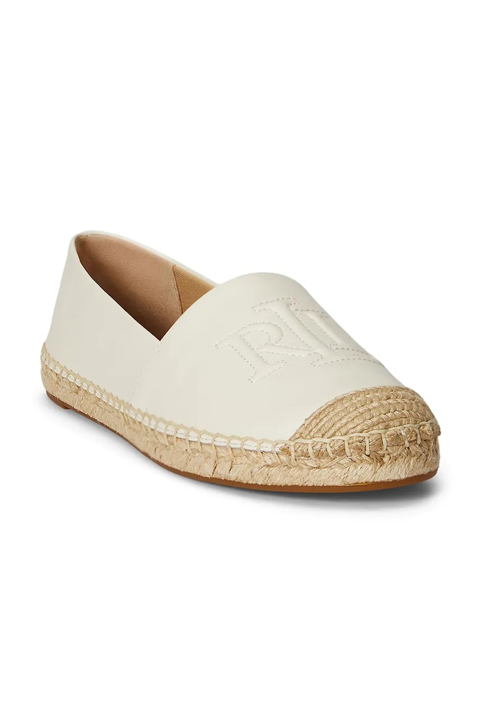 Lauren Ralph Lauren espadryle skórzane Cameryn Lg 2 802P04415004.100 beżowy SS26