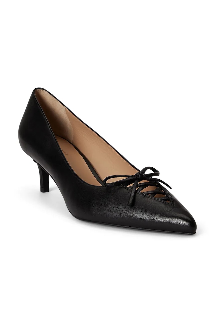 Lauren Ralph Lauren obuv s ihličkovým opätkom kožená Adrienne 802P06371001.001 čierna SS26