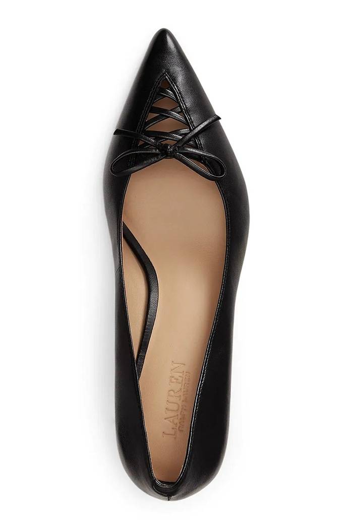 Obuv Lauren Ralph Lauren obuv s ihličkovým opätkom kožená Adrienne 802P06371001.001 čierna