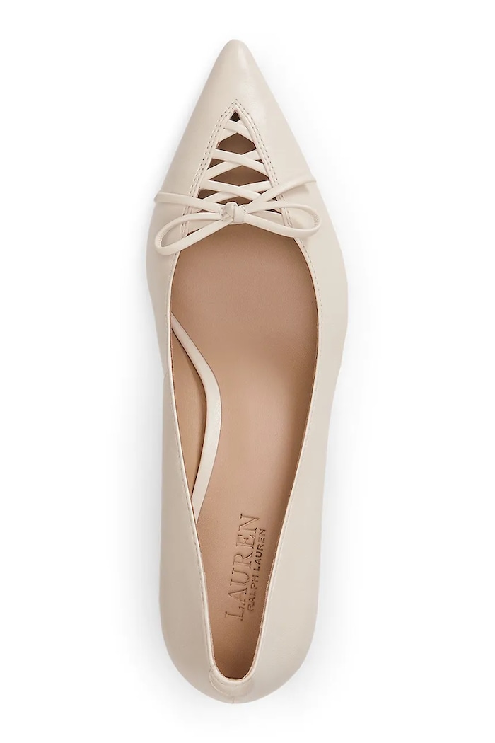 Încălțăminte Lauren Ralph Lauren stiletto piele Adrienne 802P06371004.100 bej