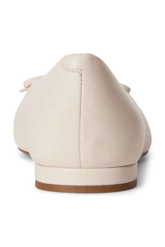 Lauren Ralph Lauren baleriny skórzane Londyn Lace Up beżowy 802P06376003.100