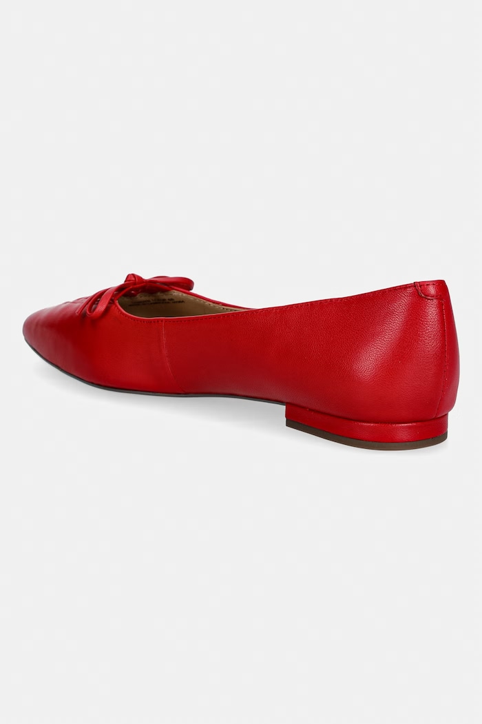 Obuv Lauren Ralph Lauren baleríny kožené Londyn Lace Up 802P06376004.600 červená