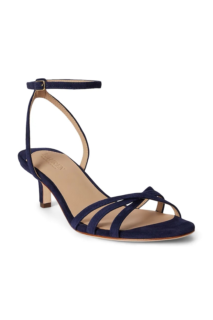 Lauren Ralph Lauren sandały zamszowe Kendyl Kttn 802P06395001.410 granatowy SS26