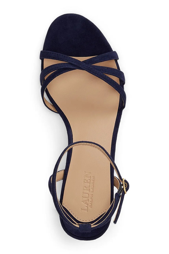 Obuwie Lauren Ralph Lauren sandały zamszowe Kendyl Kttn 802P06395001.410 granatowy