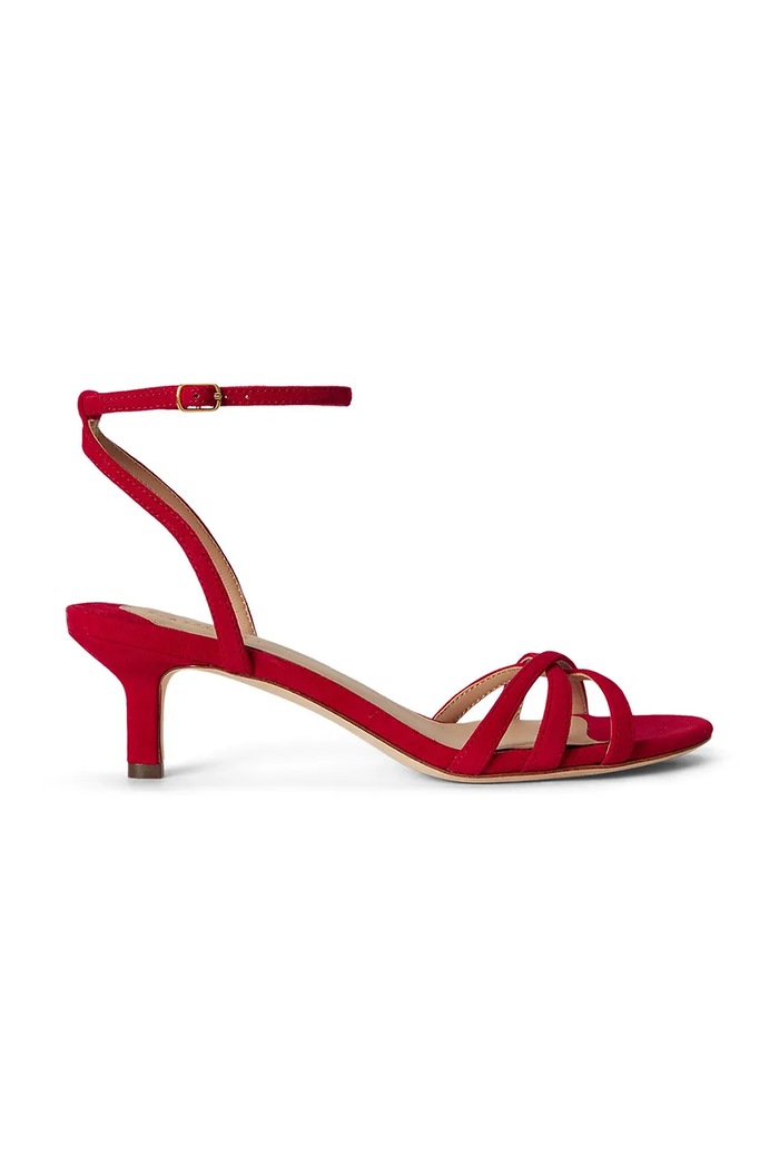Lauren Ralph Lauren sandále semišové Kendyl Kttn červená 802P06395002.600