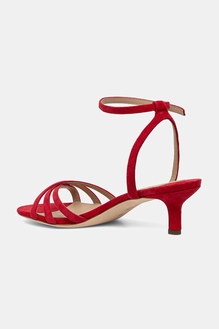 Boty Lauren Ralph Lauren sandály semišové Kendyl Kttn 802P06395002.600 červená