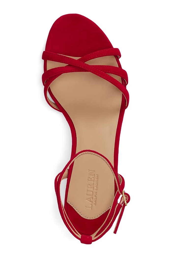 Obuv Lauren Ralph Lauren sandále semišové Kendyl Kttn 802P06395002.600 červená