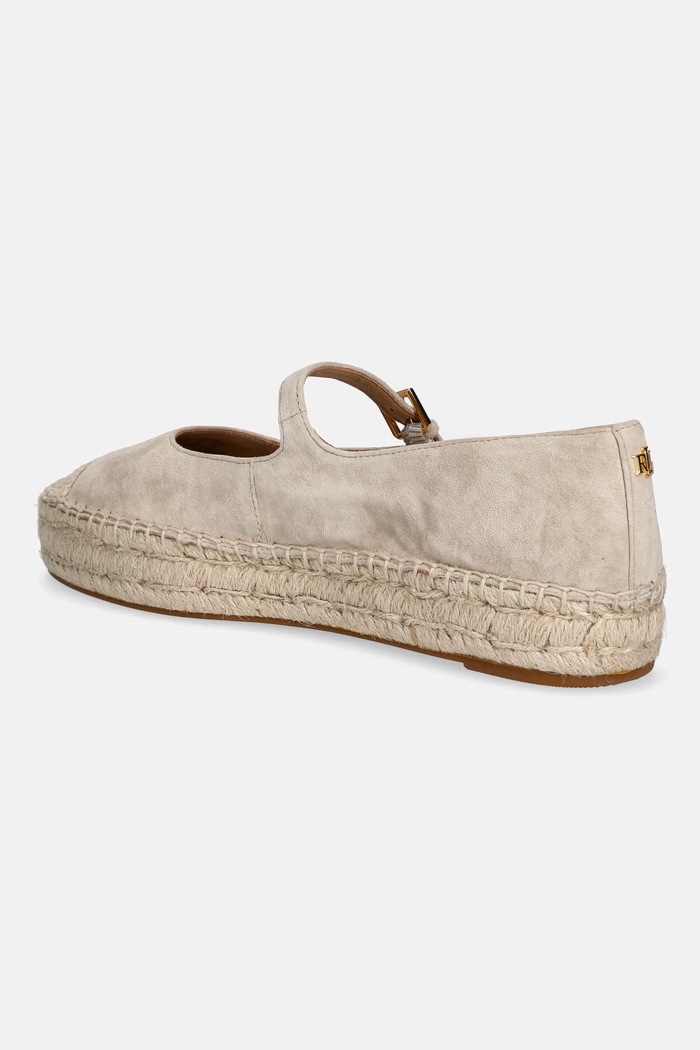 Obuv Lauren Ralph Lauren dámske semišové espadrilky Luize Mj 802P06401001.270 béžová