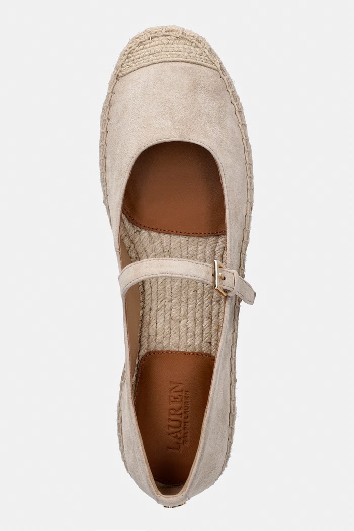 Lauren Ralph Lauren dámske semišové espadrilky Luize Mj béžová 802P06401001.270