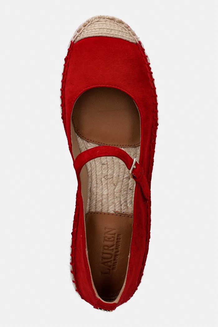 Lauren Ralph Lauren dámske semišové espadrilky Luize Mj červená 802P06401002.600