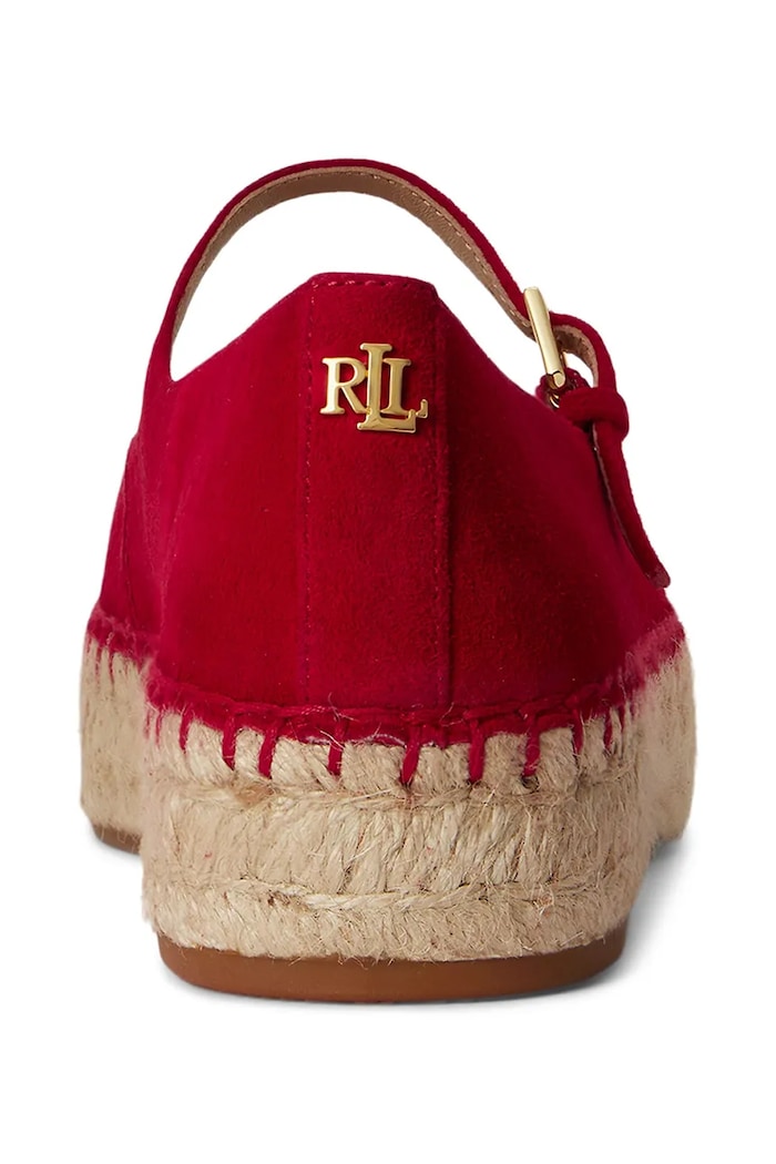 Lauren Ralph Lauren espadrilky dámske semišové Luize Mj červená 802P06401002.600