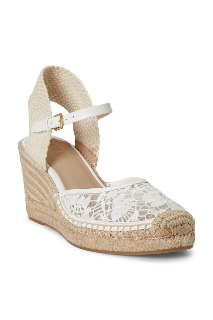Lauren Ralph Lauren espadrile pentru femei Robby 802P06403001.100 alb SS26