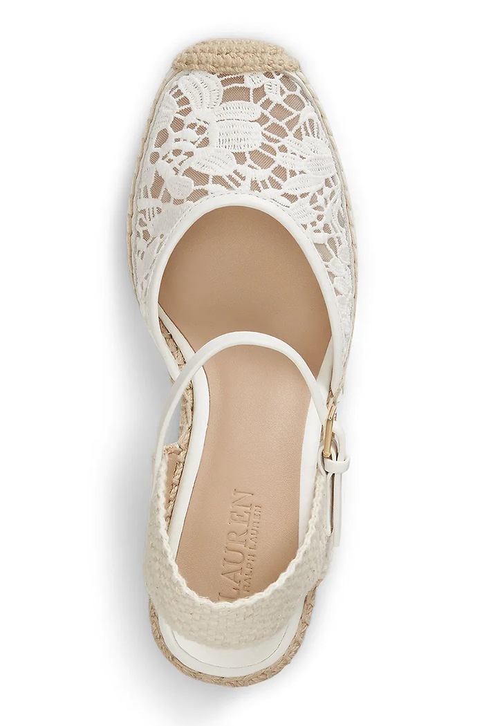 Lauren Ralph Lauren espadrile pentru femei Robby alb 802P06403001.100