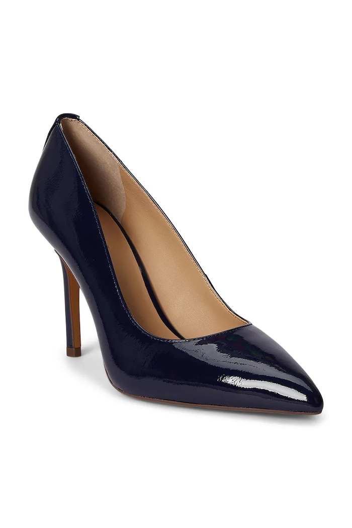 Lauren Ralph Lauren pantofi stiletto din piele Lindella II 802P10268001.410 bleumarin SS26