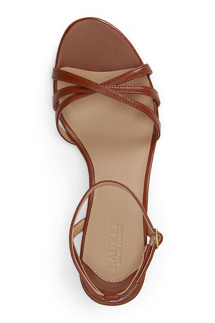 Obuv Lauren Ralph Lauren sandále kožené Kendyl Kttn 802P10397001.200 hnedá