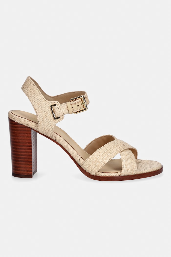 Lauren Ralph Lauren sandale cu toc Emeryn 802P10406001.101 bej SS26