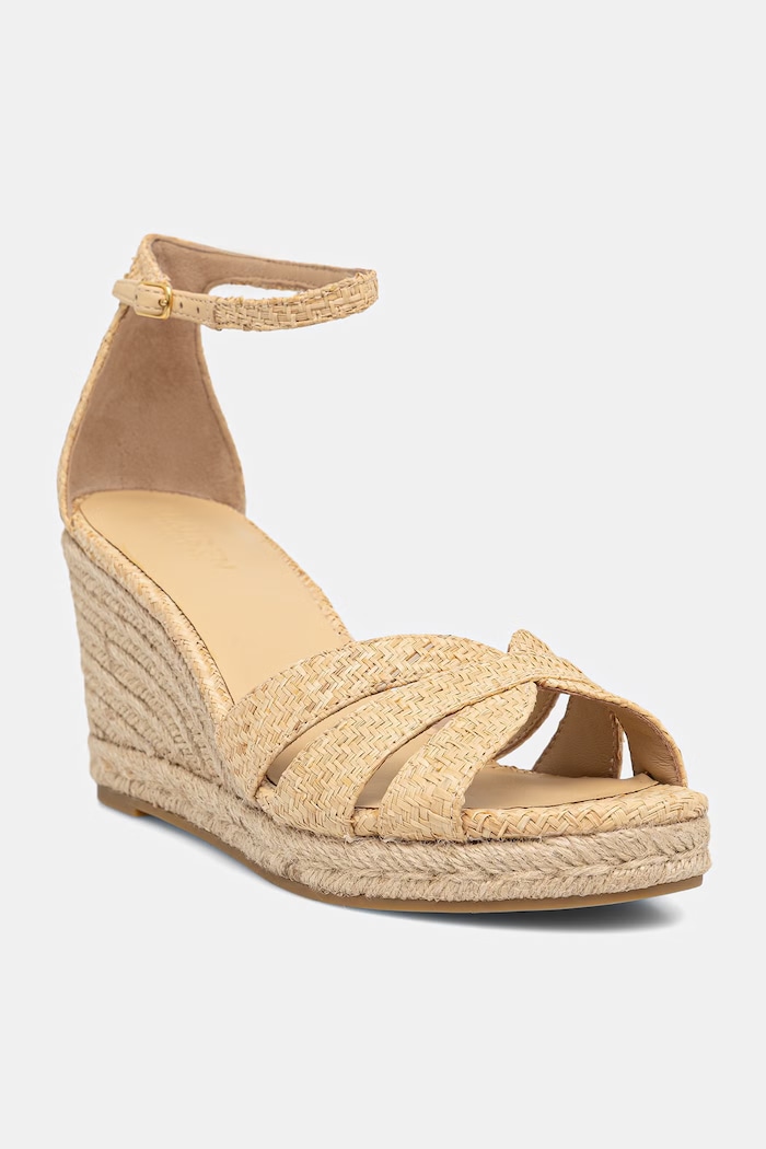 Lauren Ralph Lauren sandále na platforme po celej dĺžke Nellie béžová 802P10424001.101