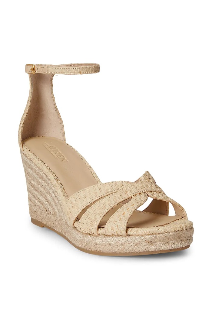 Lauren Ralph Lauren sandále na platforme po celej dĺžke Nellie 802P10424001.101 béžová SS26