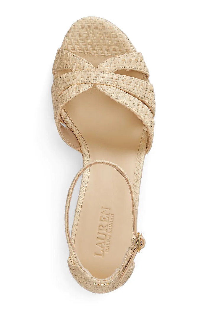 Lauren Ralph Lauren sandále na platforme po celej dĺžke Nellie béžová 802P10424001.101