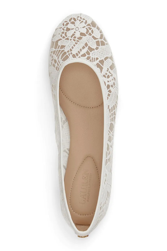Încălțăminte Lauren Ralph Lauren balerini Jayna 4 802P10533001.100 alb