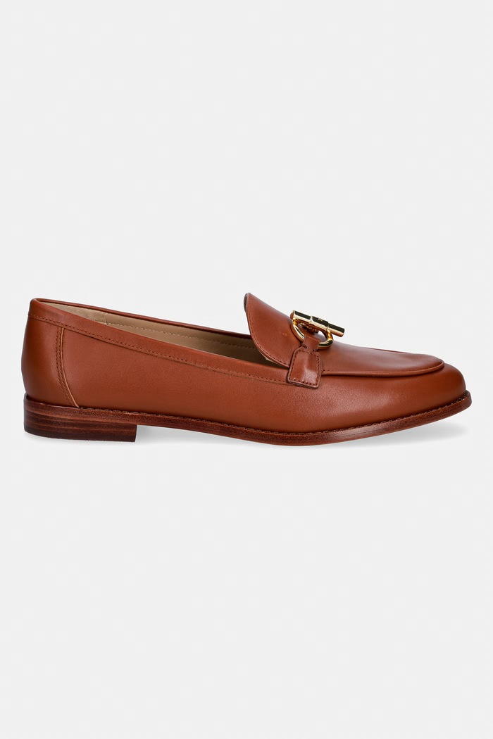 Lauren Ralph Lauren mokasyny damskie skórzane Blaike Loafer 802P10534002.200 brązowy SS26