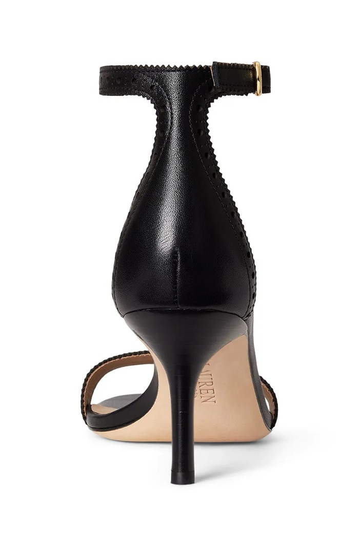 Взуття Lauren Ralph Lauren босоніжки на високих підборах шкіряні Allie M 802P10639001.001 чорний