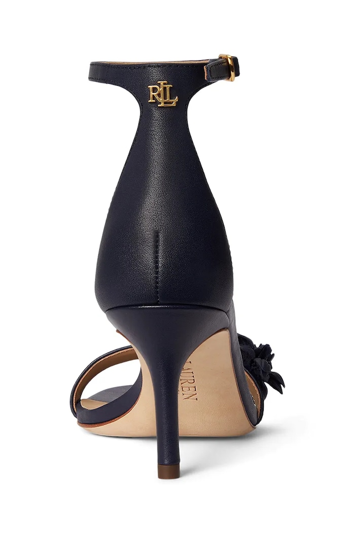 Взуття Lauren Ralph Lauren босоніжки на високих підборах шкіряні Allie M Flwr 802P10640002.410 темно-синій
