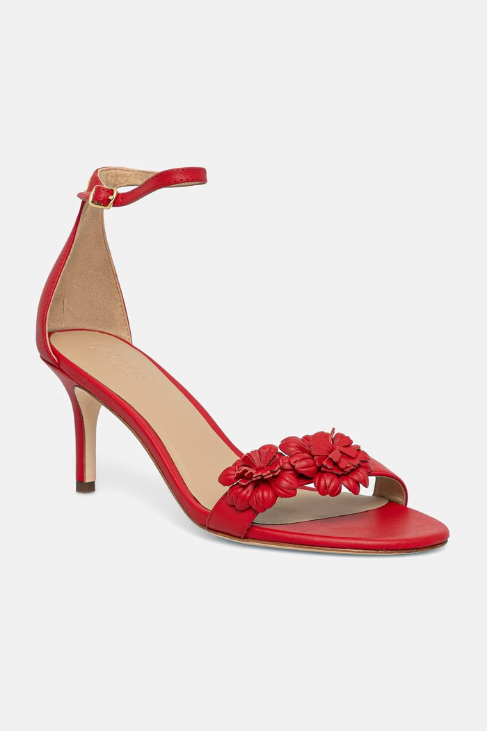 Lauren Ralph Lauren sandali tacchi alti in pelle Allie M Flwr rosso 802P10640003.600