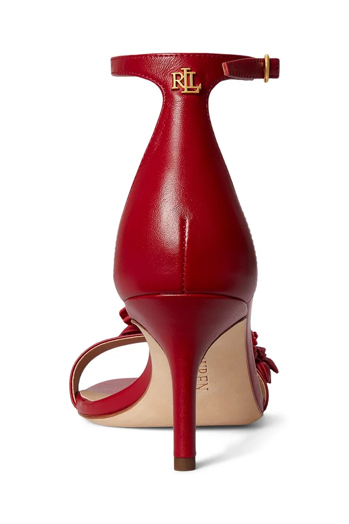Взуття Lauren Ralph Lauren босоніжки на високих підборах шкіряні Allie M Flwr 802P10640003.600 червоний