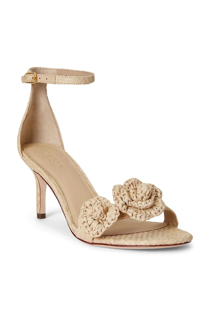 Lauren Ralph Lauren szandál magas sarkú Allie M Flwr 802P10642001.101 bézs SS26