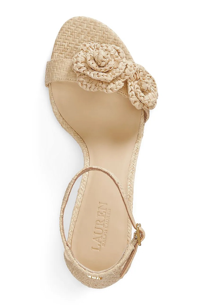 Lauren Ralph Lauren szandál magas sarkú Allie M Flwr bézs 802P10642001.101