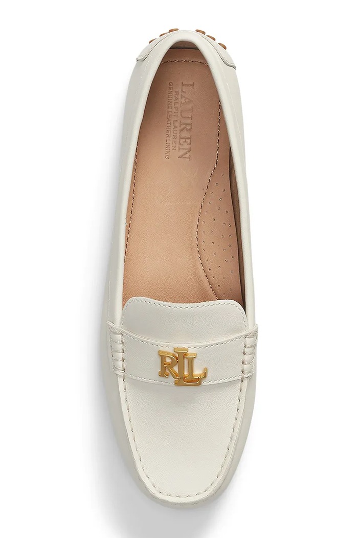 Cipők Lauren Ralph Lauren női bőr mokaszin Barnsbury 802852847025.100 bézs
