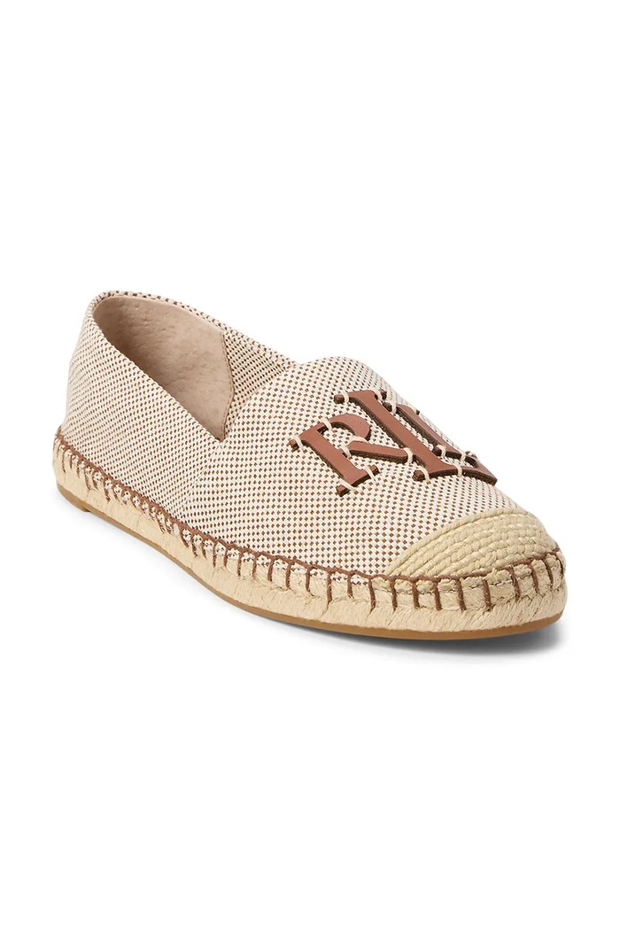 Lauren Ralph Lauren espadrile pentru femei Cameryn Logo 802P09065002.250 maro SS26