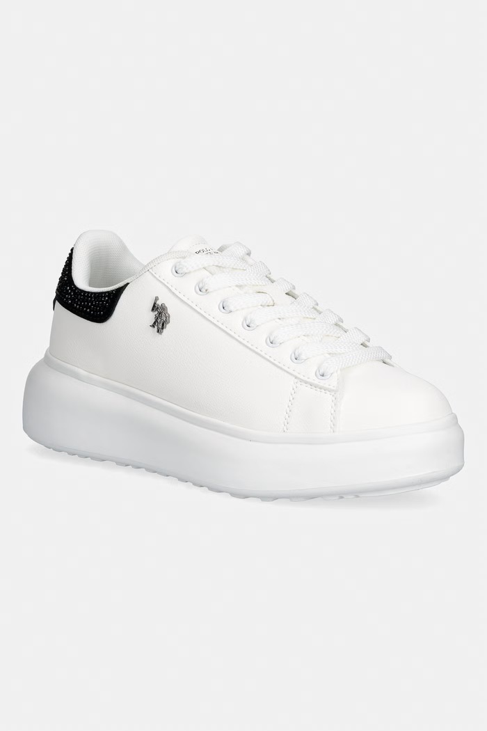 U.S. Polo Assn. sneakersy STACY001 imitacja skóry licowej biały STACY001W.6Y1