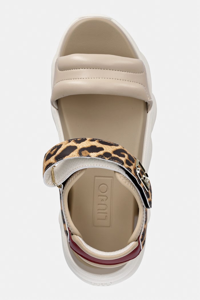 Liu Jo Σανδάλια Γυναικεία με ανοιχτό τακούνι STEFFY SANDAL 01 μπεζ BA6083EX014S3991