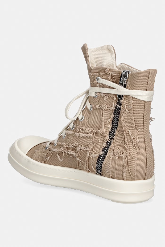 Scarpe Rick Owens DRKSHDW Denim da donna alto DS01F4800.SLASH beige
