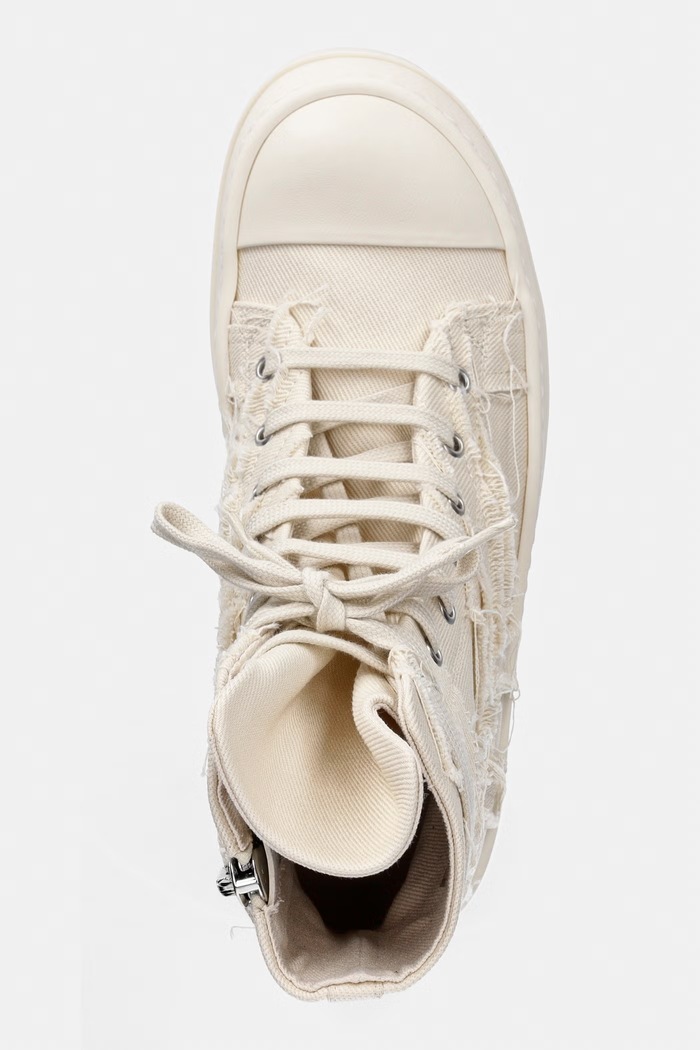 Rick Owens DRKSHDW Denim za žene visoke bež DS01F4800.SLASH