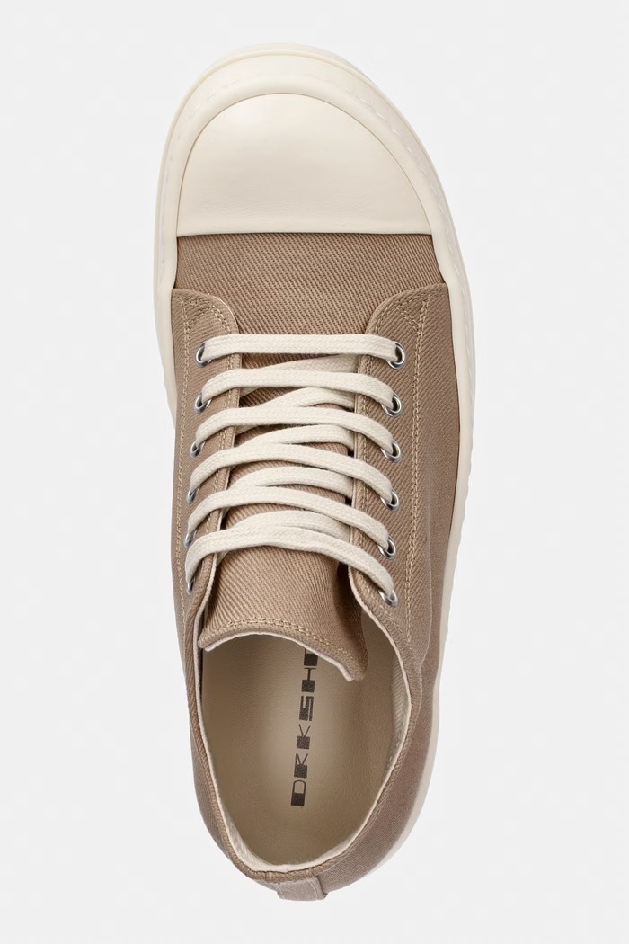 Rick Owens DRKSHDW teniși înalți pentru femei ridicați bej DS01F4802.DO